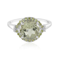 Green Amethyst Silver Ring