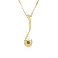 I2 Blue Diamond Silver Necklace