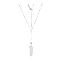 White Quartz Silver Necklace