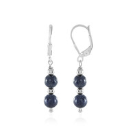 Blue Sapphire Silver Earrings