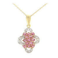 18K Unheated Padparadscha Sapphire Gold Necklace (AMAYANI)