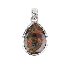 Ammolite Silver Pendant