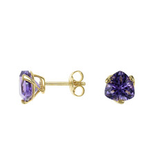 9K Amethyst Gold Earrings