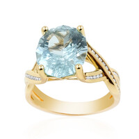 14K AAA Brazilian Aquamarine Gold Ring (de Melo)