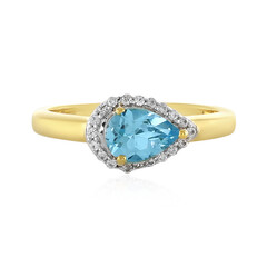 Swiss Blue Topaz Silver Ring