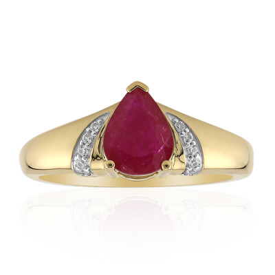 9K Burmese Ruby Gold Ring