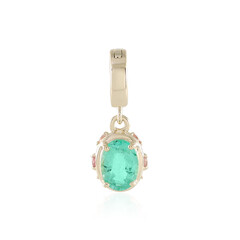 9K Russian Emerald Gold Pendant