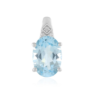 Sky Blue Topaz Silver Pendant