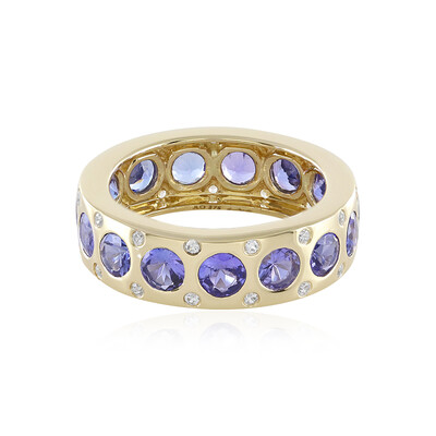 9K AAA Tanzanite Gold Ring (de Melo)