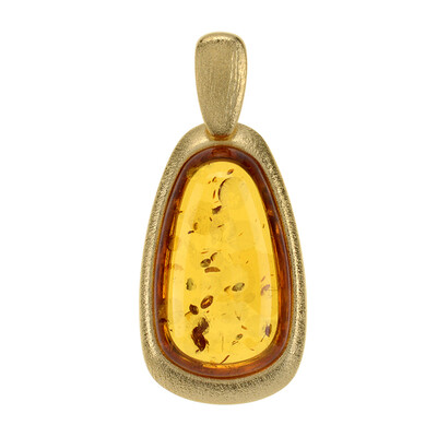 Cognac Baltic Amber Silver Pendant (dagen)