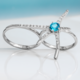 Paraiba Color Topaz Silver Ring