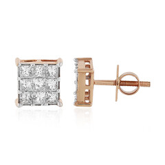 18K SI1 (H) Diamond Gold Earrings