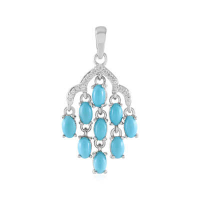 Sleeping Beauty Turquoise Silver Pendant