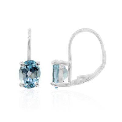 Sky Blue Topaz Silver Earrings