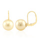 Kabira Golden South Sea Pearl Silver Earrings (Annette)