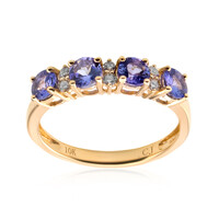 10K AAA Tanzanite Gold Ring