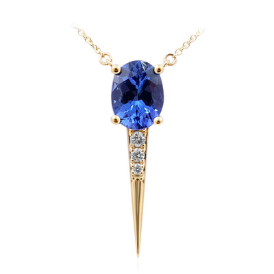 9K AAA Tanzanite Gold Necklace (de Melo)