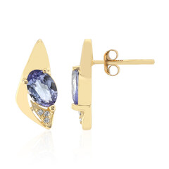 9K Unheated Tanzanite Gold Earrings