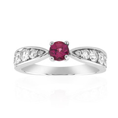 Nigerian Pink Tourmaline Silver Ring