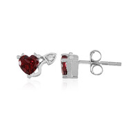 Mozambique Garnet Silver Earrings