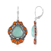 Amazonite Silver Earrings (Desert Chic)