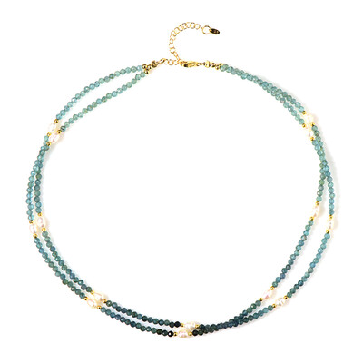 Golden Hematite Silver Necklace (Riya)