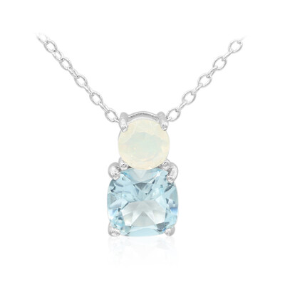 Sky Blue Topaz Silver Necklace