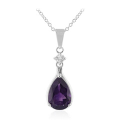 Zambian Amethyst Silver Necklace