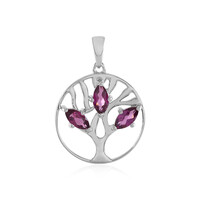 Rhodolite Silver Pendant