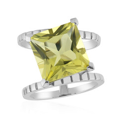 Lemon Citrine Silver Ring