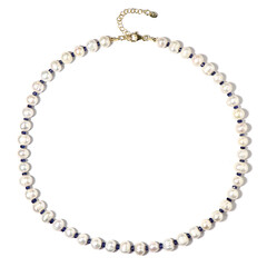 White Freshwater Pearl Silver Necklace