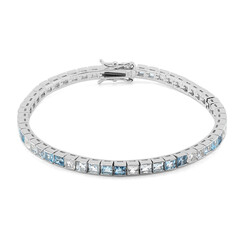 White Topaz Silver Bracelet