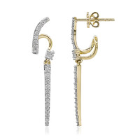 9K SI1 (G) Diamond Gold Earrings