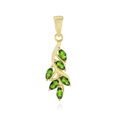 Russian Diopside Silver Pendant