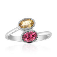 Brazilian Yellow Tourmaline Silver Ring (Pallanova)