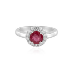 Bemainty Ruby Silver Ring