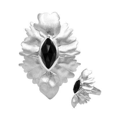 Black Onyx Silver Ring (MONOSONO COLLECTION)