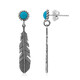 Kingman Turquoise Silver Earrings (Desert Chic)