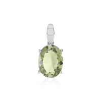 Green Amethyst Silver Pendant