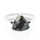 Snowflake Obsidian Silver Ring