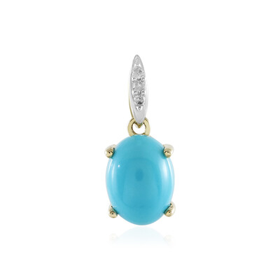 9K Sleeping Beauty Turquoise Gold Pendant