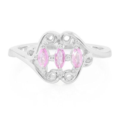 Ceylon Pink Sapphire Silver Ring