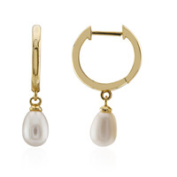 White Freshwater Pearl Silver Earrings