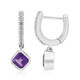 Siberian Amethyst Silver Earrings