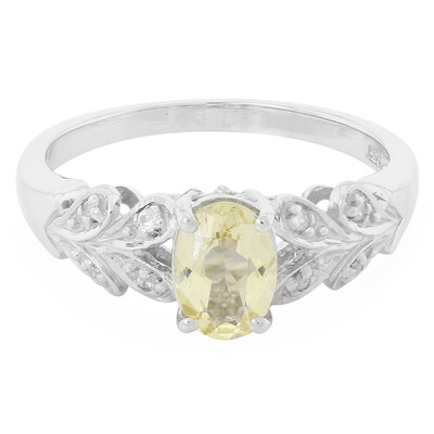 Yellow Beryl Silver Ring