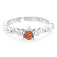 Hessonite Garnet Silver Ring