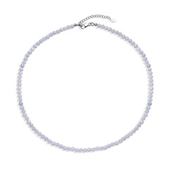 Blue Chalcedony Silver Necklace