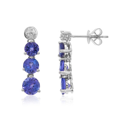 10K AAA Tanzanite Gold Earrings