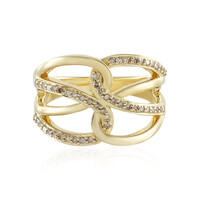 I2 Champagne Diamond Silver Ring