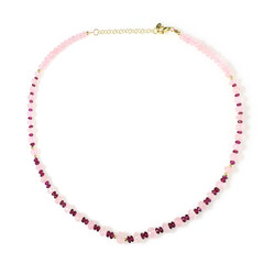 Madagascan Morganite Silver Necklace (Riya)